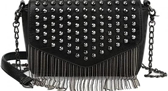 Miglior borsa tracolla nera borchie